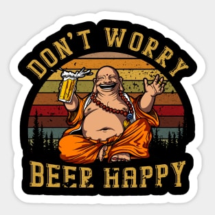 DON'T WORRY BEER HAPPY Sticker